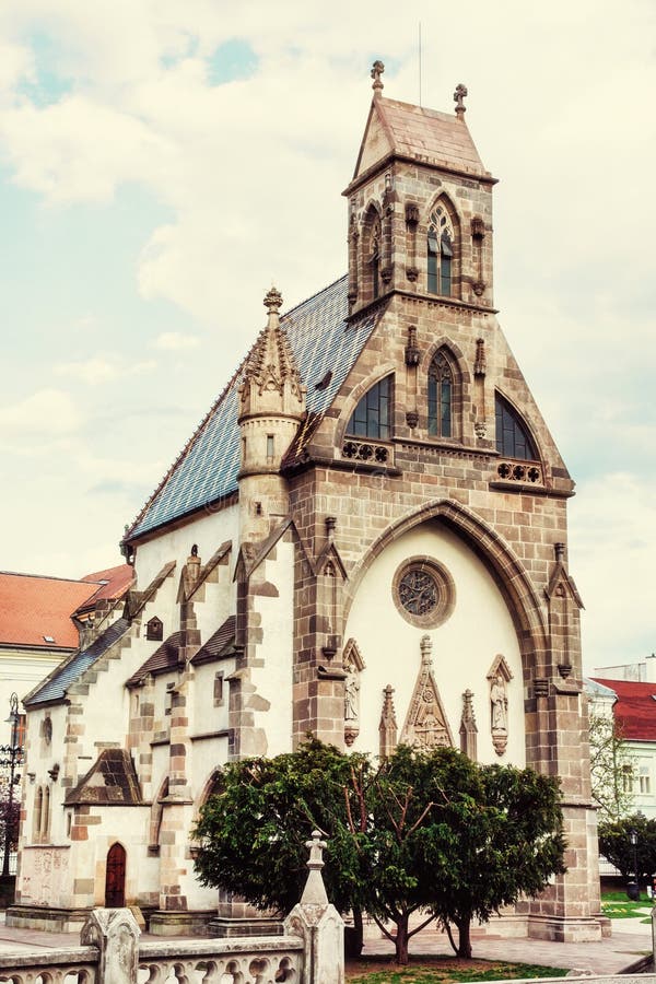 St. Michael chapel in Kosice, yellow filter