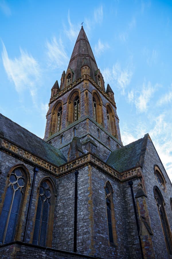 St Michael och alla änglars kyrka i Exeter, Devon, Förenade kungariket, December 28, 2017 arkivbilder St Michael och alla änglars kyrka i Exeter, Devon, Förenade kungariket, December 28, 2017 arkivbilder