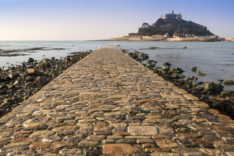St Michael S Mount from Marazion Landscape Cornwall Stock Image Image