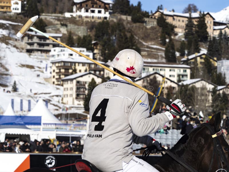 St. Moritz January 29, 2023 Game Actions at the Snow Polo World Cup St.Moritz 2023 Finals