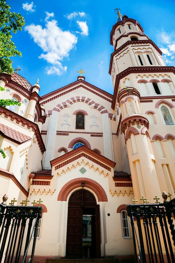 St Nicholas Church in Vilnius stock foto St Nicholas Church in Vilnius stock foto