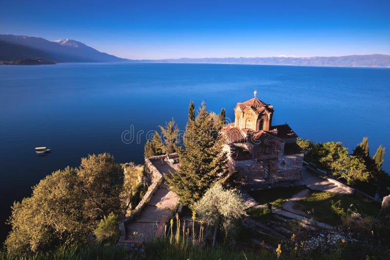 st ohrid озера kaneo церков jovan стоковое изображение rf st ohrid озера kaneo церков jovan стоковое изображение rf