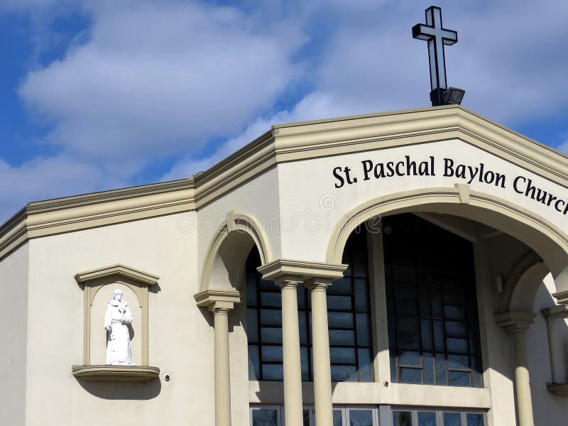 St Paschal Baylon Church Di Thornhill La 9st Stazione Dell'incrocio Fotografia Stock Immagine