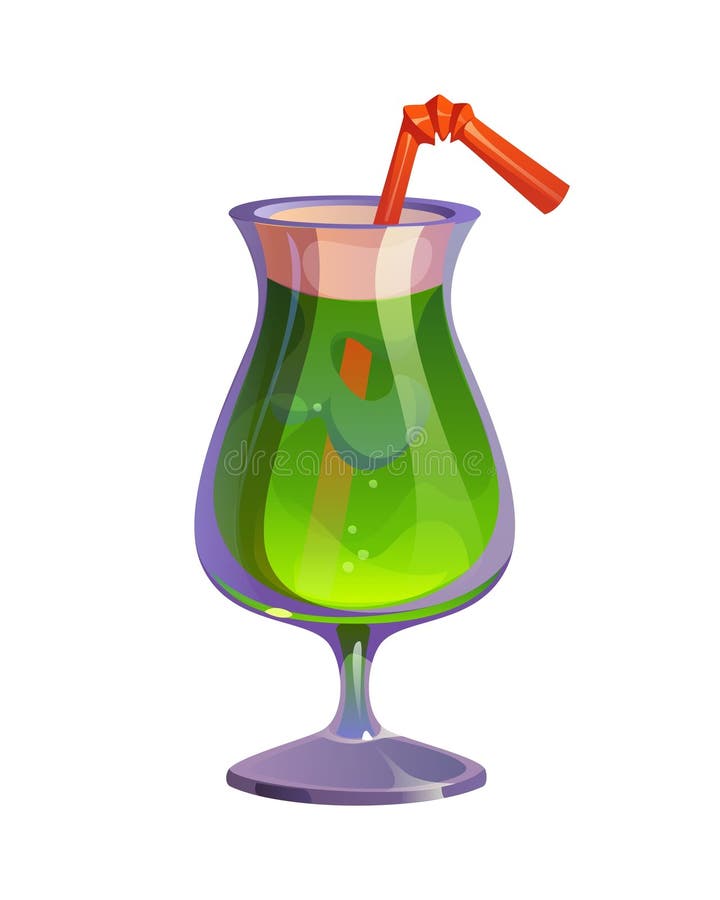 St Patrick day holiday festive green cocktail vector illustration