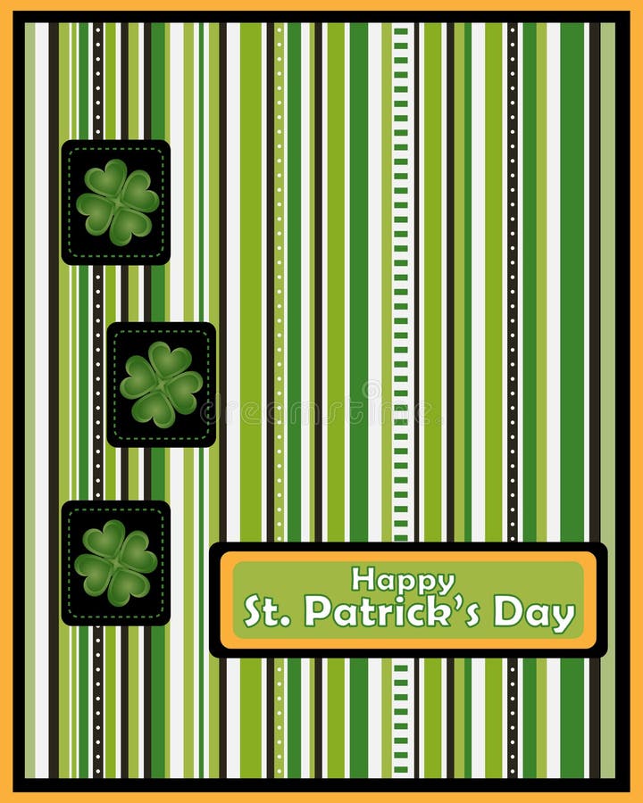 St Patrick de kaart van de daggroet - vector stock illustratie St Patrick de kaart van de daggroet - vector stock illustratie