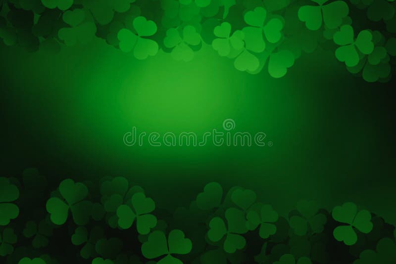ST Patrick D日绿色背景三叶草为ST Patrick& x27；日庆设计背景选用 图库摄影