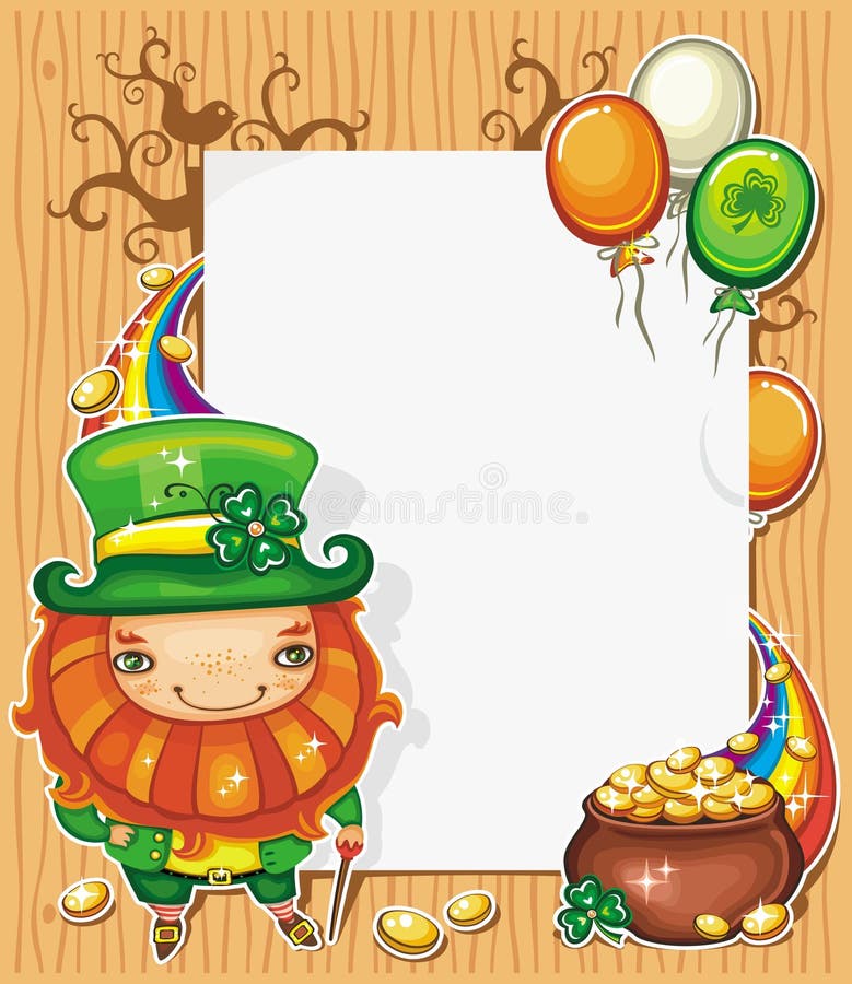 St Patrick het beeldverhaalframe van de Dag royalty-vrije illustratie St Patrick het beeldverhaalframe van de Dag royalty-vrije illustratie