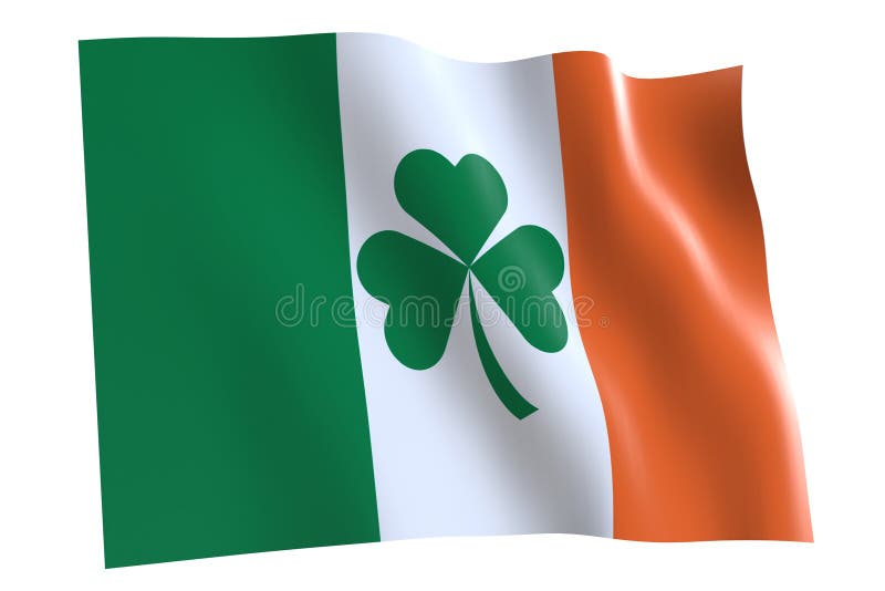 st patrick day flag with black or green stripes