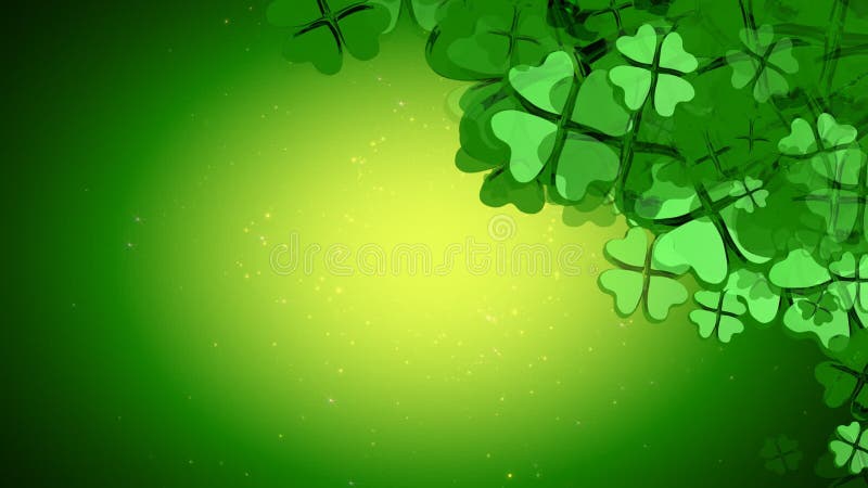 St. Patrick S Day - Green Four Leaf Clover Animation Stock Footage - Video  of republic, luck: 43643820