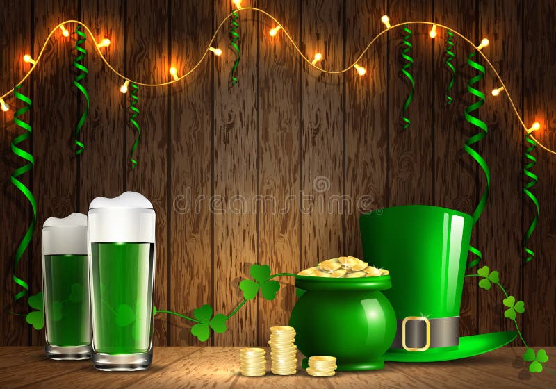 Download St. Patrick`s Day. Greeting Card With A St. Patrick`s Day Stock Illustration - Illustration of decoration, pattern: 106947101