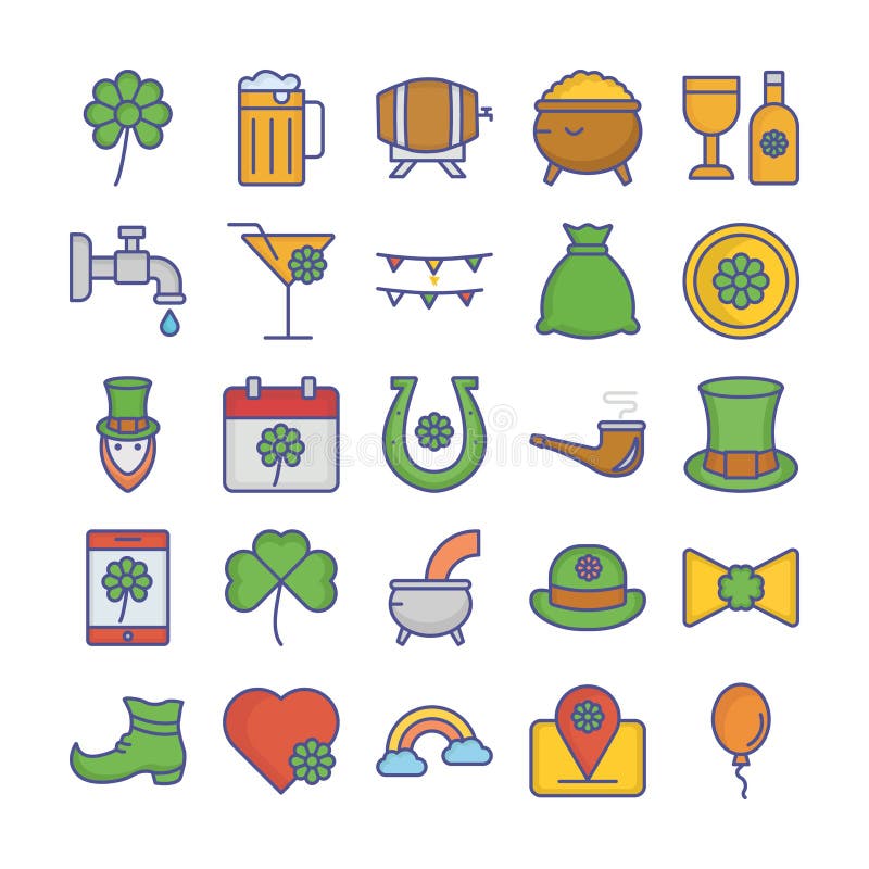 St Patrick`s Day Isolated Vector icon which can easily modify or edit stock illustration