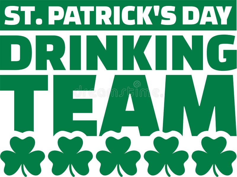 St Patrick ` s dzień pije drużynowego typograficznego projekt