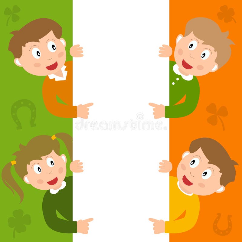 St Patrick s ungar & tomt undertecknar stock illustrationer St Patrick s ungar & tomt undertecknar stock illustrationer