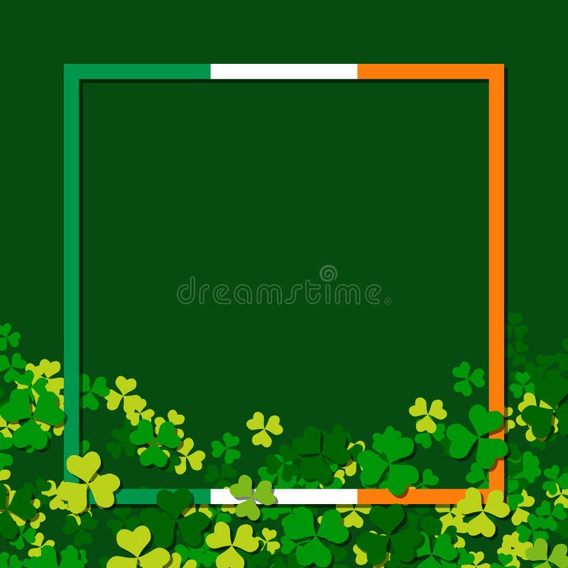 St.Patrick\ s Day vector background with clover leaves