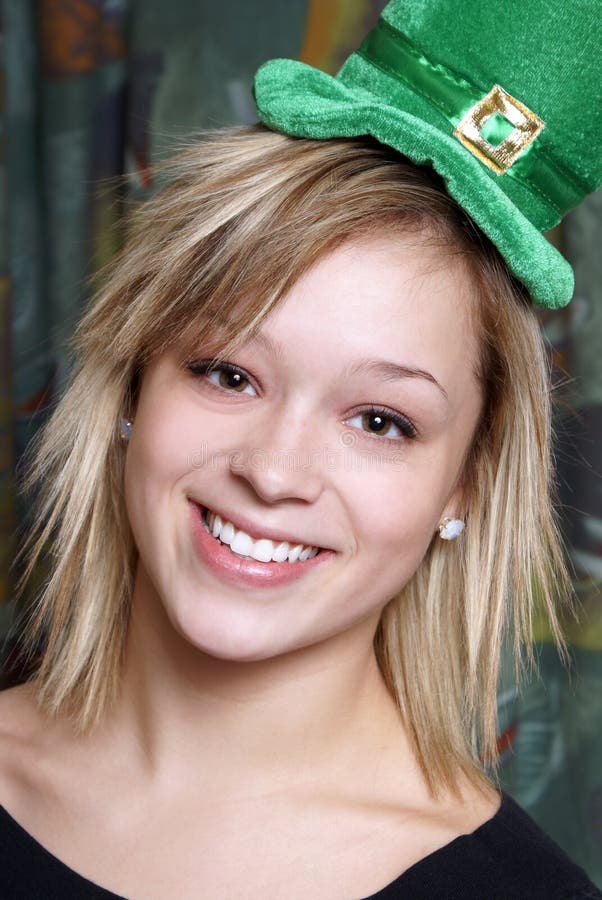 St Patricks Day Girl stock image St Patricks Day Girl stock image
