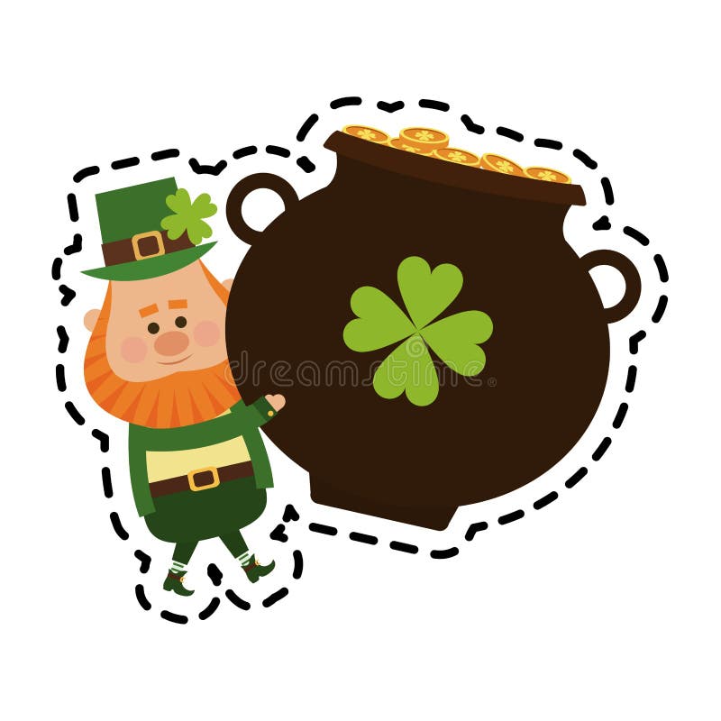 St Patricks greeting card with leprechaun. St Patricks greeting card with  cute cartoon leprech…