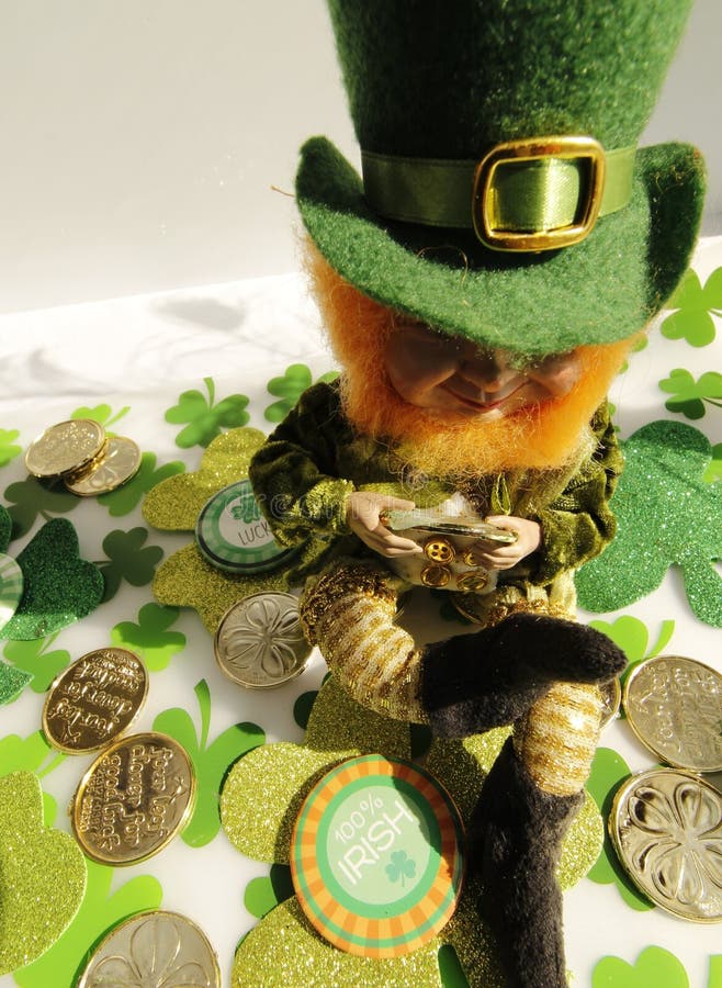 St Patricks day leprechaun arkivbild