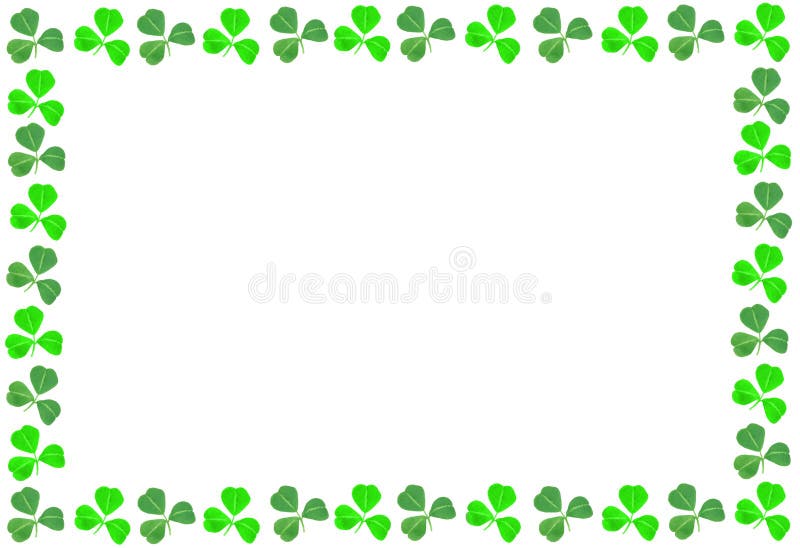 St Patricks Day shamrock frame vector illustration