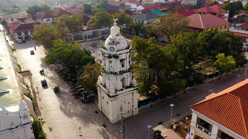 St paul cathedral in vigan city, philippines. Vigan Cathedral`s Spanish colonial bell tower.