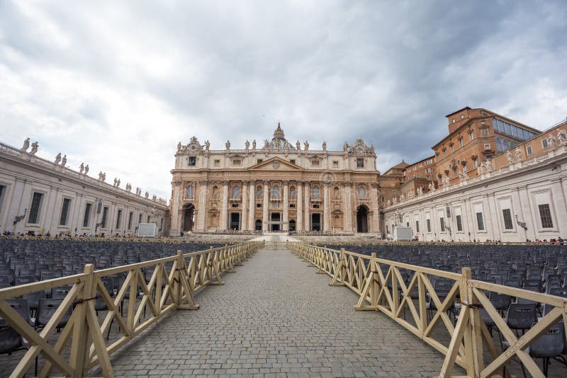 Rome, Vatican, Italy - 23.06.2018: St. Peter`s Basilica in St. P stock photography Rome, Vatican, Italy - 23.06.2018: St. Peter`s Basilica in St. P stock photography