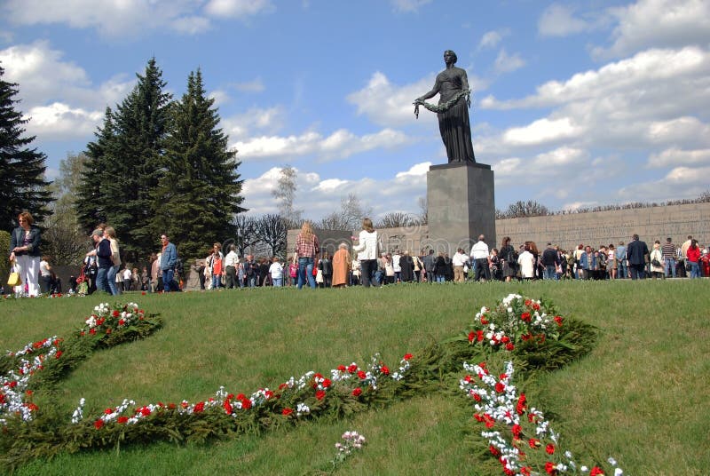 The mass grave for some 500,000 victims of the Nazi Siege of Leningrad in World War II. The mass grave for some 500,000 victims of the Nazi Siege of Leningrad in World War II.