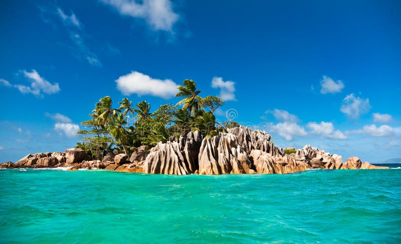 Tropical island of St. Pierre , Praslin , Seychelles, Indian Ocean. Seychelles stock images, royalty-free photos and pictures