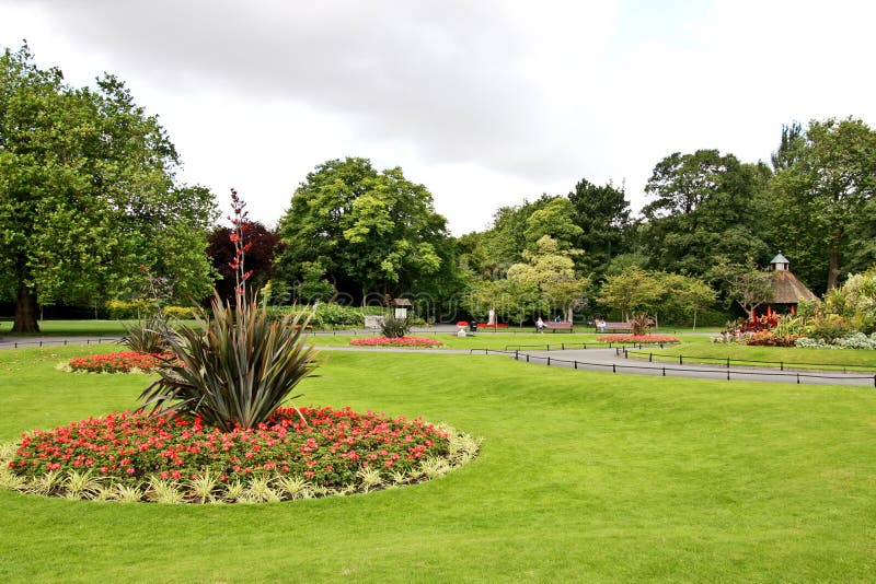 St. Stephen S Green in Dublin Stock Photo Image of clouds, ireland