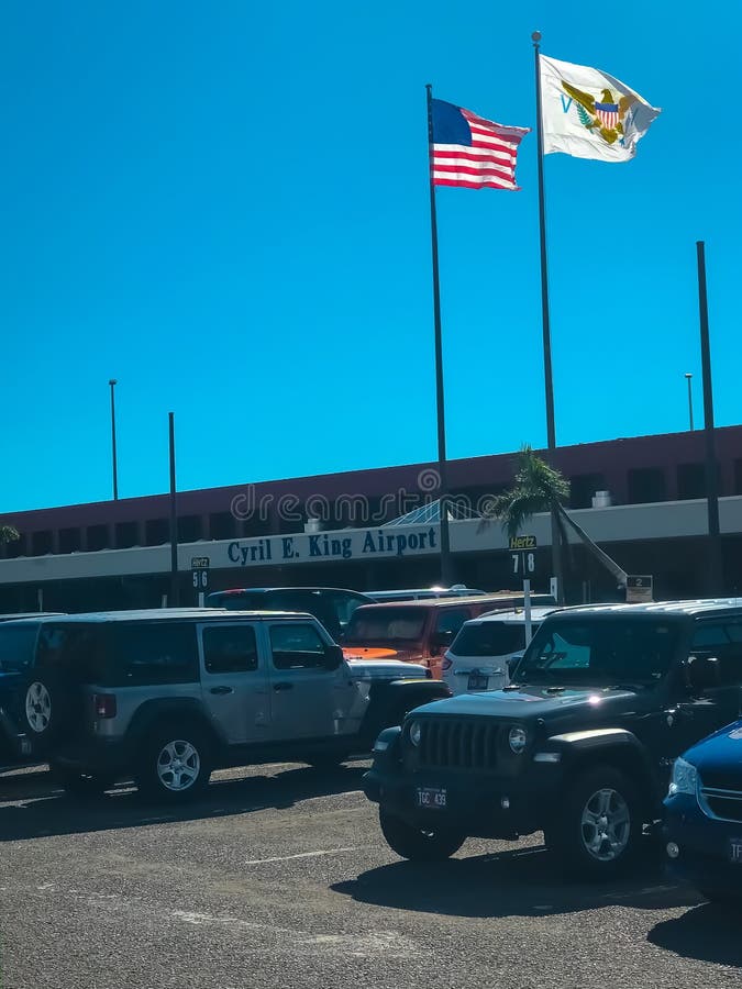 St Thomas Airport stock image. Image of blue, fueling
