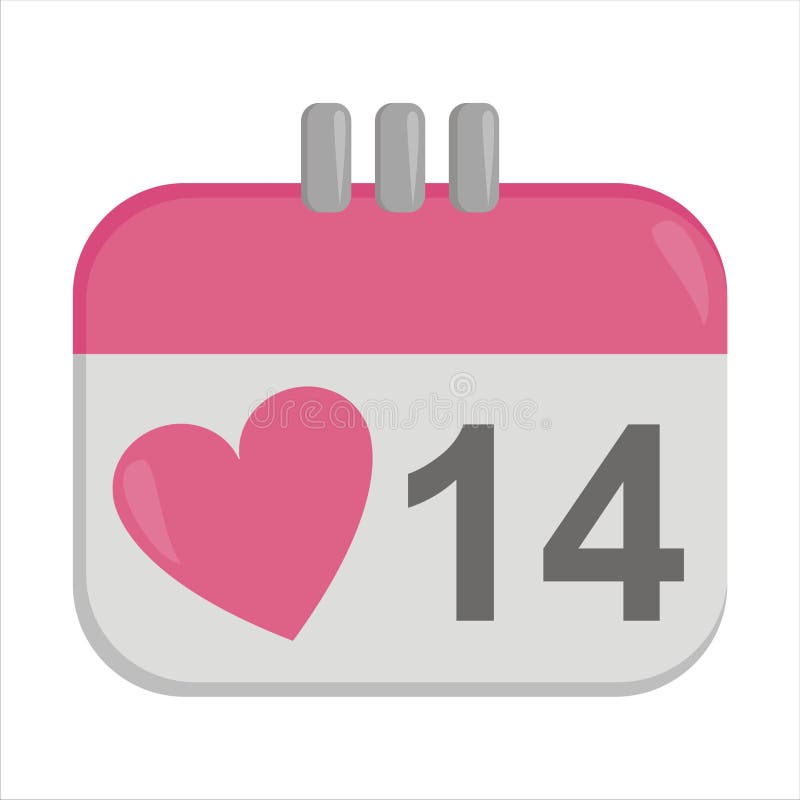 St. valentine s day calendar icon