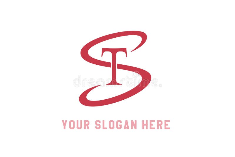 ST vector sign stock vector. Illustration of logo, calligraphic - 229074878