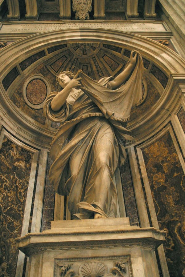 St. Veronica Statue, St. Peter Basilica, the Vatican, Rome, Italy ...