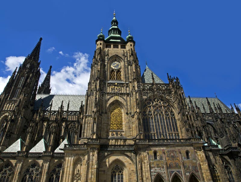 St. Vitus cathedral located in Prague castle area, Prague, Czech republic