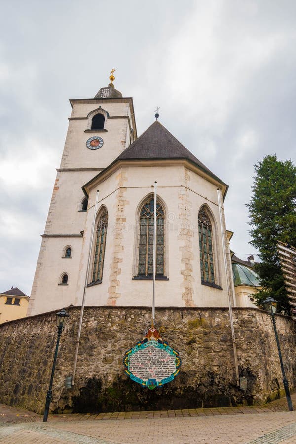 St.Wolfgang pilgrimage church in austrian alpine town Wolfgangsee. royalty free stock images St.Wolfgang pilgrimage church in austrian alpine town Wolfgangsee. royalty free stock images