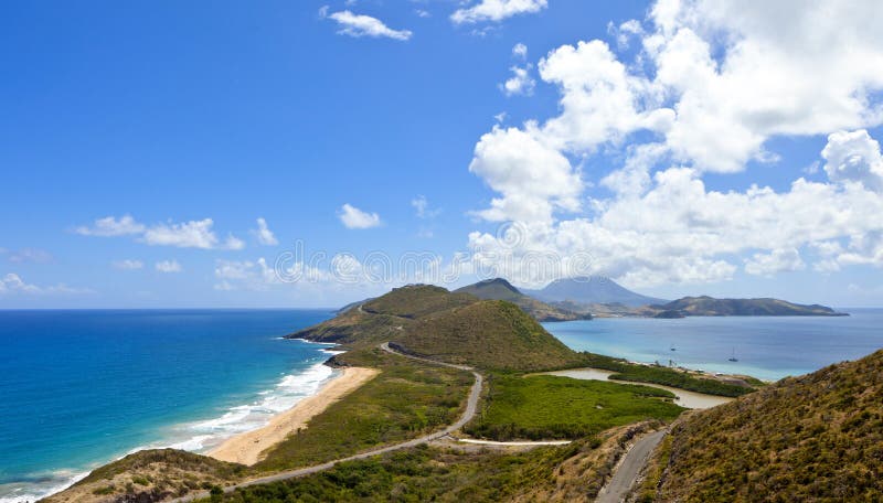 st панорамы kitts nevis стоковое изображение st панорамы kitts nevis стоковое изображение