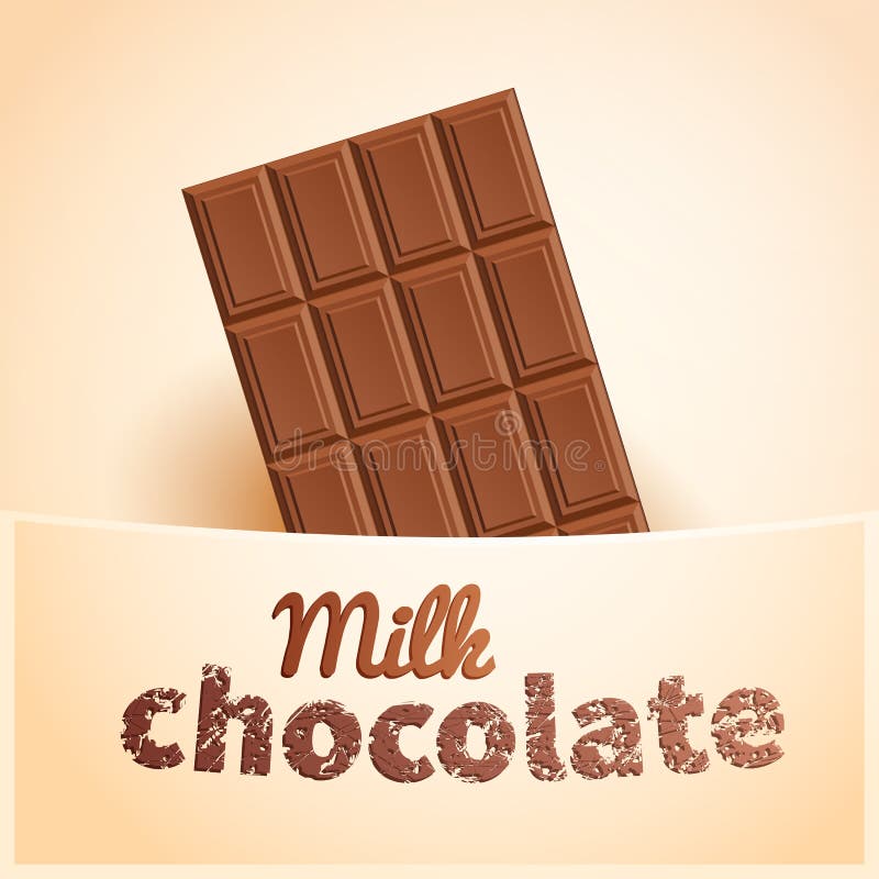 Staaf van melkchocola stock illustratie Staaf van melkchocola stock illustratie