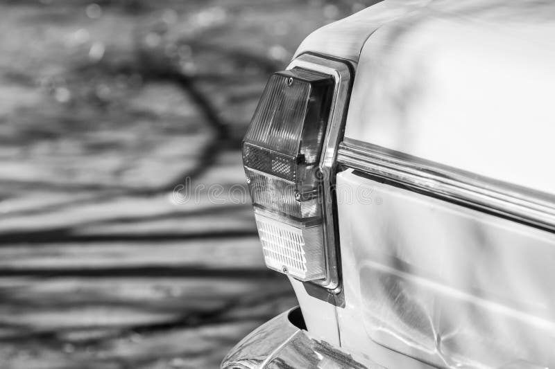 Staartlicht van retro auto stock afbeelding Staartlicht van retro auto stock afbeelding