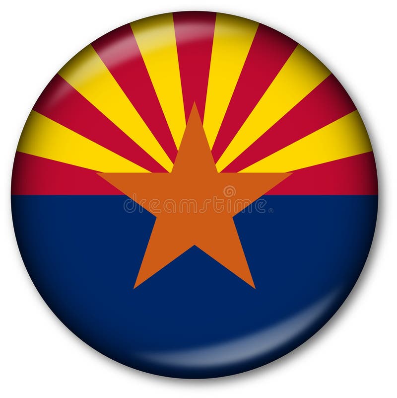 Staat Arizonamarkierungsfahnentaste stock abbildung Staat Arizonamarkierungsfahnentaste stock abbildung