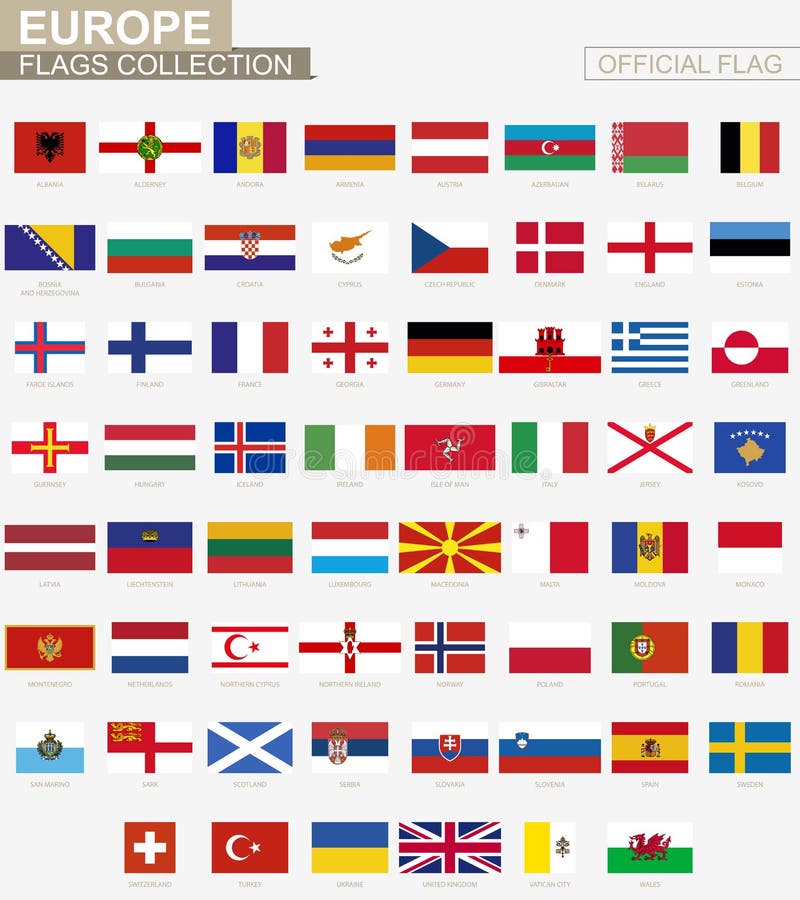 Staatsflagge von europäischen Ländern, offizielle Vektorflaggensammlung vektor abbildung Staatsflagge von europäischen Ländern, offizielle Vektorflaggensammlung vektor abbildung