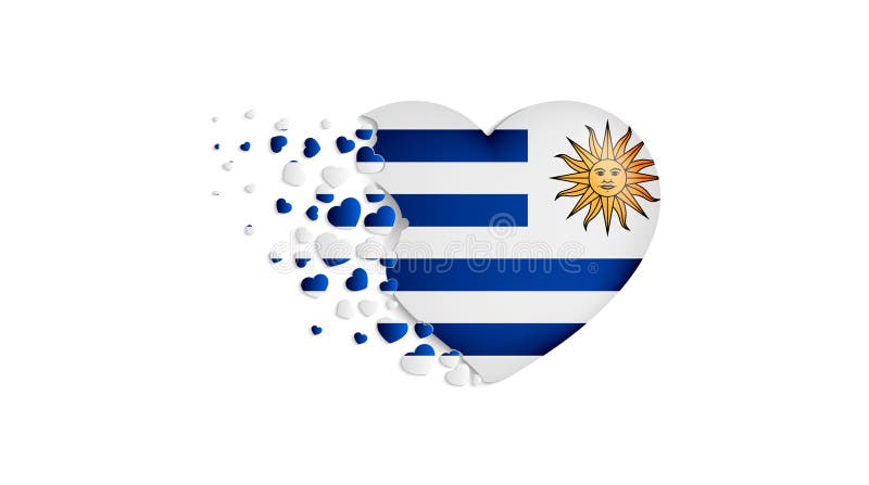 Staatsflagge von Uruguay in der Herzillustration Mit Liebe zu Uruguay-Land Die Staatsflagge von Uruguay kleine Herzen heraus flie stock abbildung Staatsflagge von Uruguay in der Herzillustration Mit Liebe zu Uruguay-Land Die Staatsflagge von Uruguay kleine Herzen heraus flie stock abbildung