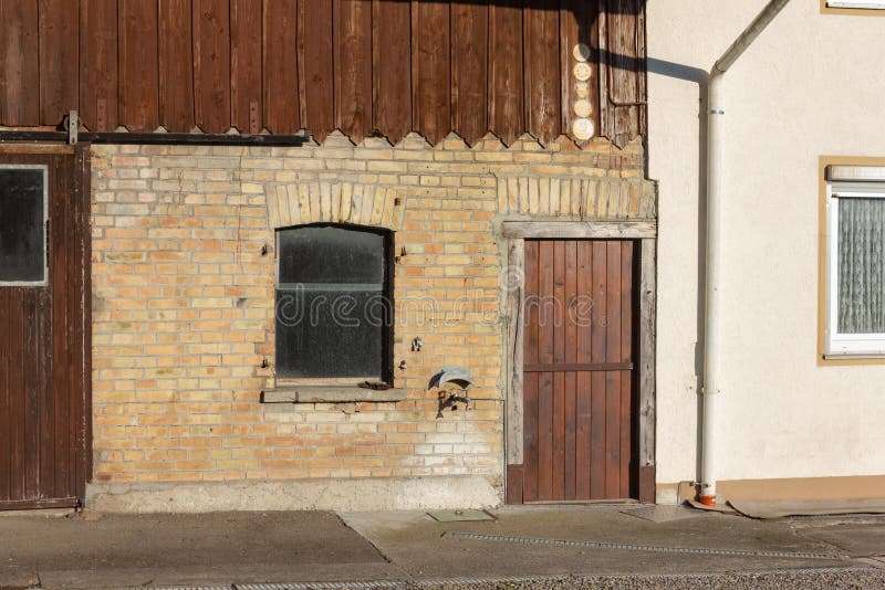 Stable buildings bavaria style at south germany city wangen at summer evening sunhine. Stable rustic style stock images, royalty-free photos and pictures