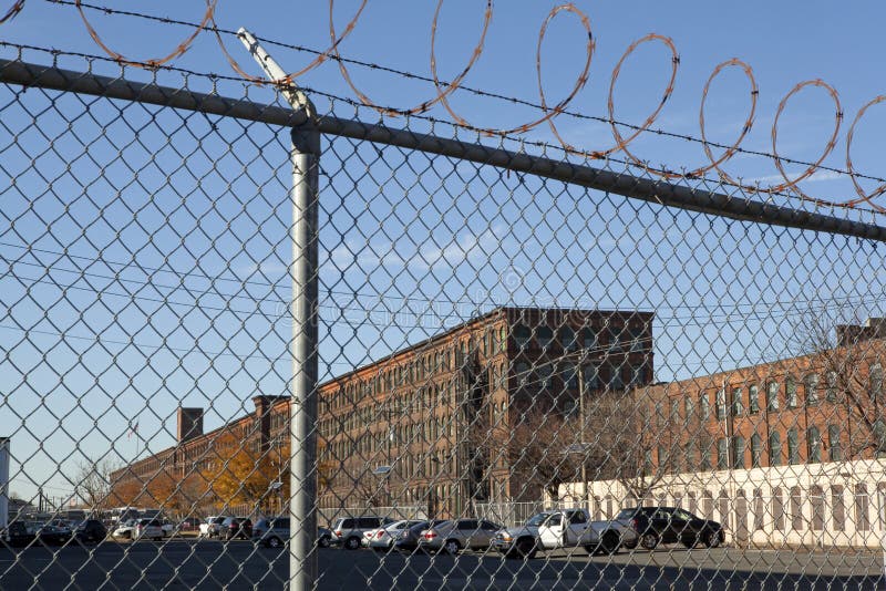 Stacheldraht überstieg Zaun, Jersey stockfoto