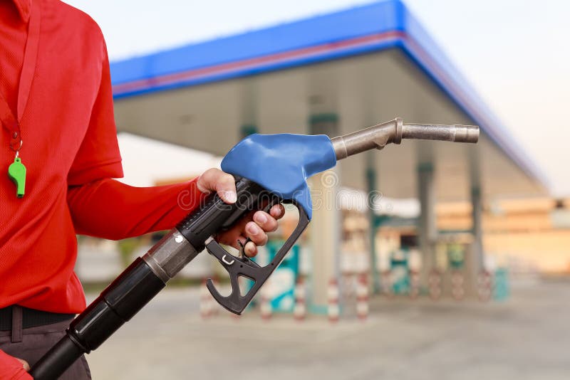 Stacja obsługi pracownik zdjęcia stock Stacja obsługi pracownik zdjęcia stock