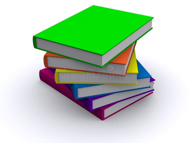 Stack of 3d books