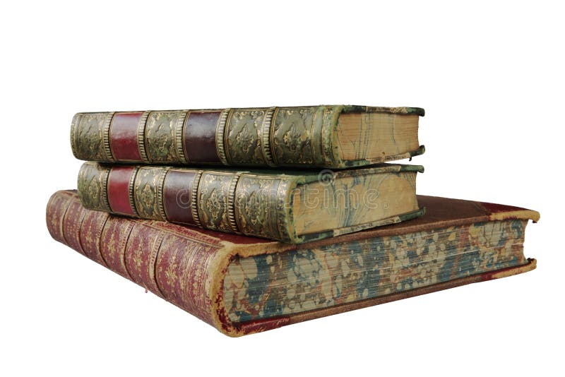 Stack of antique books