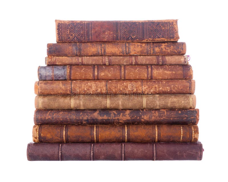 Stack of antique books