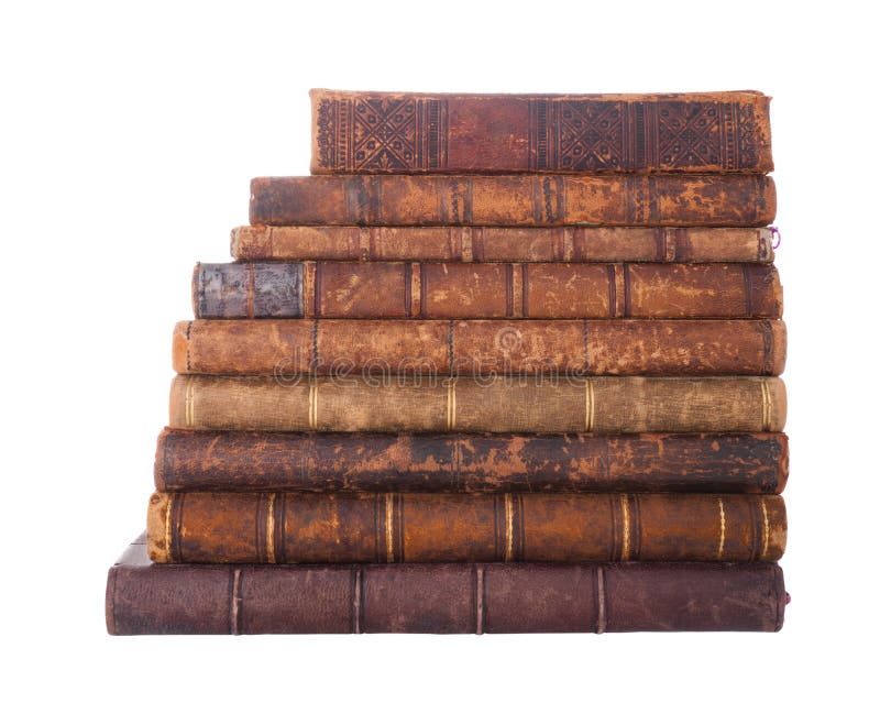 Stack antique books