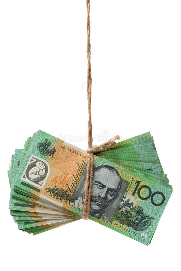 Løs Foreman Kapel Close Up of Australian Dollar Currency Note Against US Dollar. Stock Photo  - Image of australia, cash: 128835126