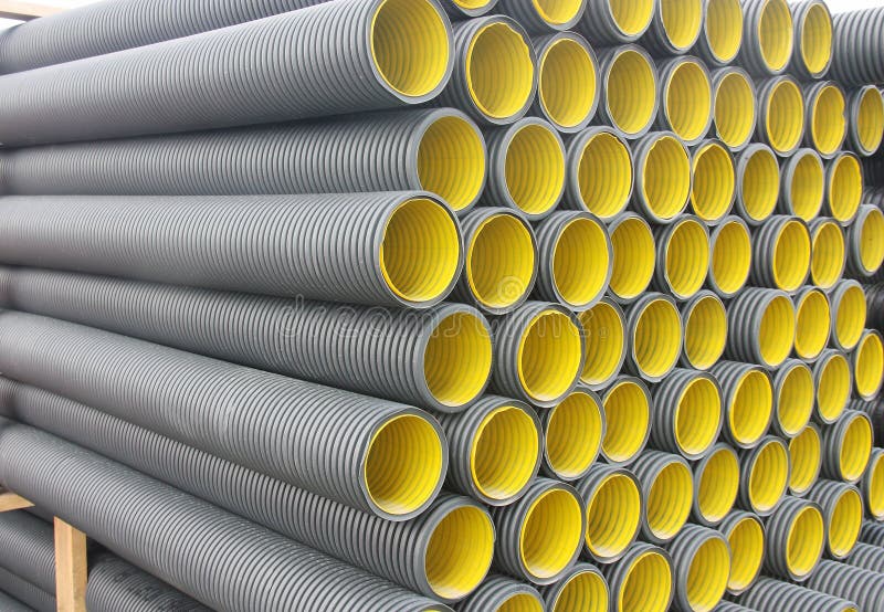 Corrugated Plastic Pipes Used for Underground Electrical Lines