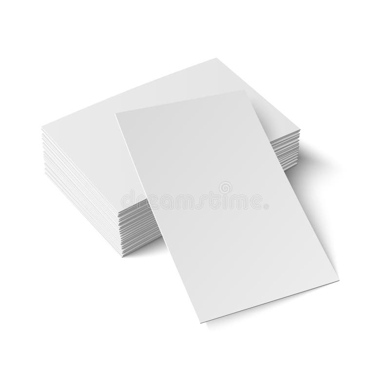 Stack of blank business card. stock illustration