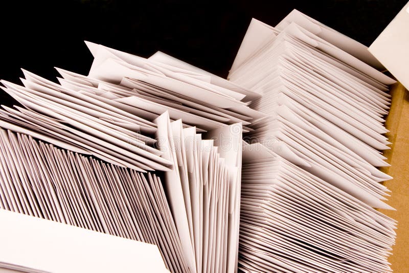 Stack of Blank Envelopes stock image